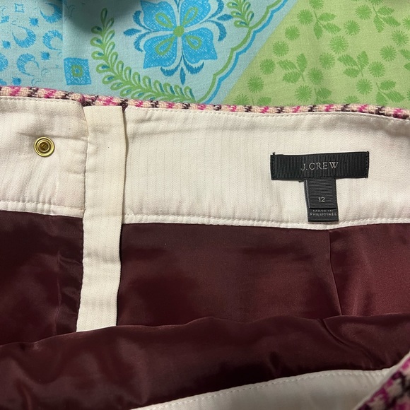 Pink plaid patterned J.Crew Skirt - Picture 3 of 4